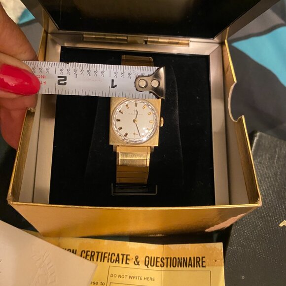 Vintage Hamilton Gold Watch 10k rgp in case w/ cert. - Picture 13 of 14